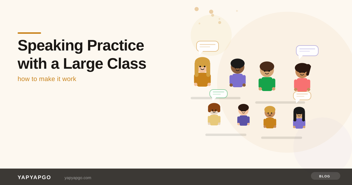How to Run Speaking Practice with a Large Class
